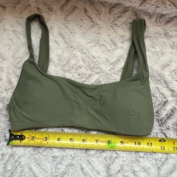 NWT aerie Wide Strap Scoop Bikini Top XS Green - Picture 5 of 7